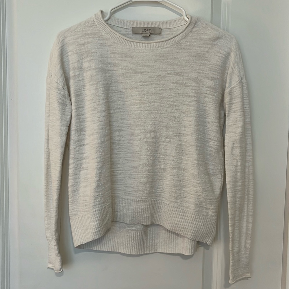 LOFT | Ann Taylor Crewneck Cardigan Sweater